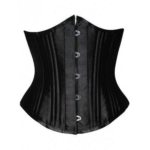 Lace Up Steel Boned Underbust Corset - Black 2xl