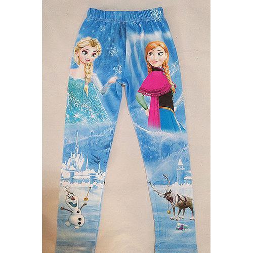 Blue Snowflake Frozen Fairy Children Legging 5 Pieces/lot Size in 90-100-110-120-130 cm