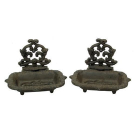 Cast Iron Old Style Victorian Soap Dish Set of 2