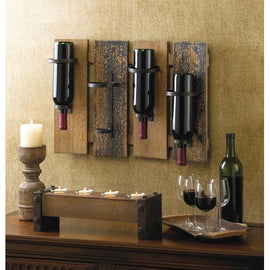 Rustic Wall Mounted Wine Rack