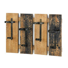 Rustic Wall Mounted Wine Rack