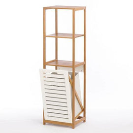 Bamboo Hamper Storage Shelves