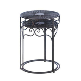 Umber Wicker Round Nesting Tables