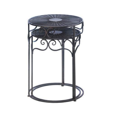 Umber Wicker Round Nesting Tables