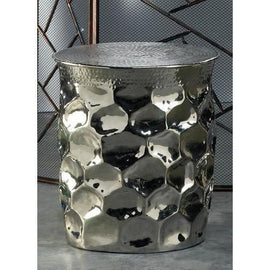 Hammered Metal Stool
