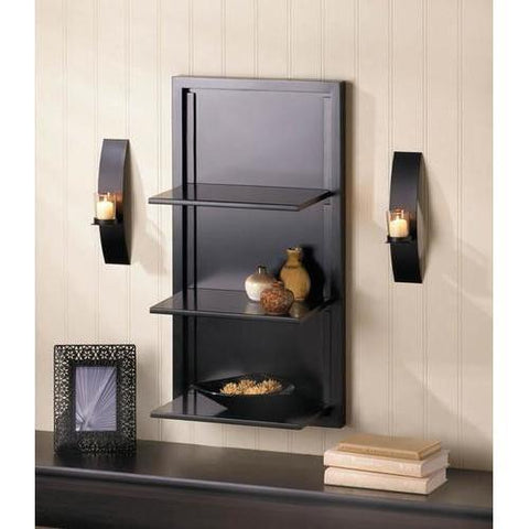 Black Folding Wall Shelf