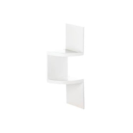 2-Tier White Corner Shelf