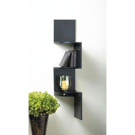 3-Tier Black Corner Shelf With Drawer