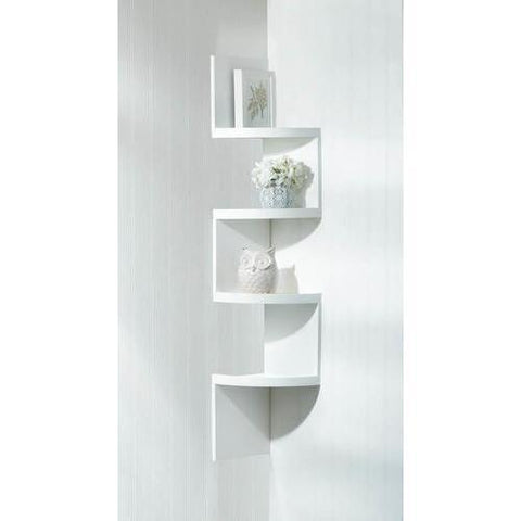 White 4-Tier Corner Shelf