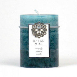Ocean Mist Pillar Candle 3x4 (pack of 1 EA)