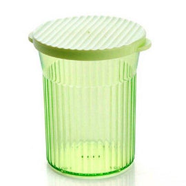 Glaring Wavy Cylinder House Using Plastic Storage Jar - Green