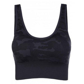 Camouflage Print Sport Bra - Gray L
