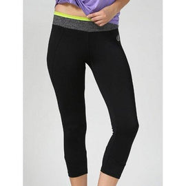 Stylish Stretchy Slimming Capri Pants For Women - Black M