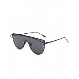 Joy-Ride Cross-Bar Full Frame Sheild Sunglasses - Black