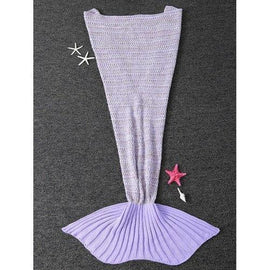 Super Soft Antipilling Sleeping Bag Kids Wrap Mermaid Blanket - Purple