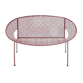 The Bright Metal Red Garden Bench