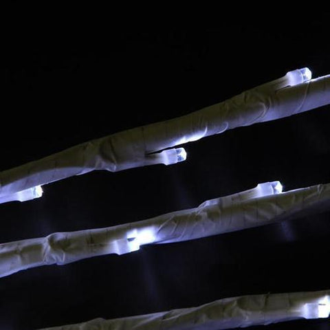 Set of 6 Enchanted Garden LED Pure White Lighted Branch Spray Driveway Pathway Markers - 4'
