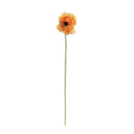 34" Peach and Orange Artificial Poppy Flower Decorative Floral Crafting Stem