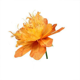 26" Orange and Green Decorative Spring Floral Artificial Craft Stem