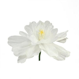 22" White  Green and Yellow Decorative Spring Floral Artificial Craft Stem