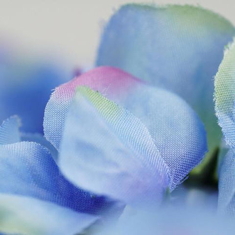 22" Decorative Blue and Green Artificial Floral Hydrangea Wreath - Unlit