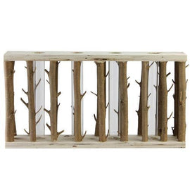 11.75" Branches in Brown Wood Frame with 4 Holes Table Top Decoration