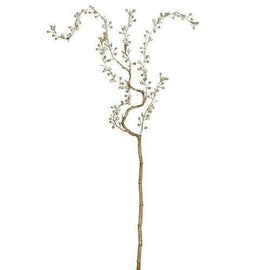 39" Decorative Pearl and Gold Willow Artificial Branch Spray