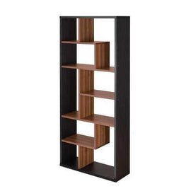 ACME Chas Cube Bookcase in Black and Walnut