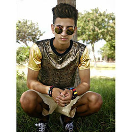 Yellow Round Lens Sunglasses With Metal Frame