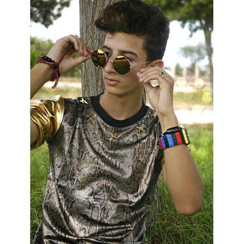 Yellow Round Lens Sunglasses With Metal Frame