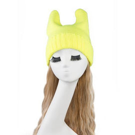 Yellow Devil Horn Beanie