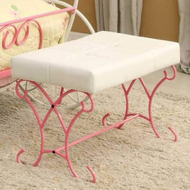 Enchant Transitional Bench, White And Pink