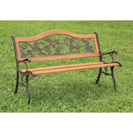 Alba Transitional Park Bench, Antique Oak