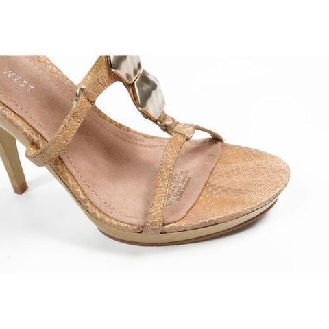 Beige 10 US - 41.5 EUR Nine West Womens Ankle Strap Sandal NWVENCENTIO DK NATURAL