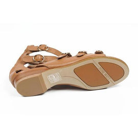 Camel 6.5 US - 37 EUR Nine West Womens Gladiator Sandal NWUSMAN DK NATURAL