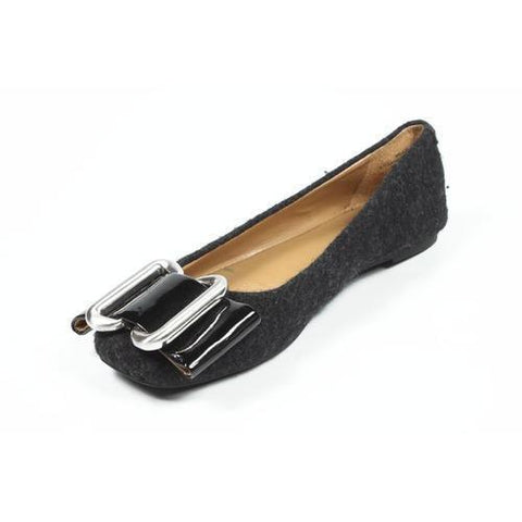 Dark Grey 5 US - 35.5 EUR Nine West Womens Ballerina NWLALIA DKGREY BLK