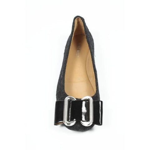 Dark Grey 5 US - 35.5 EUR Nine West Womens Ballerina NWLALIA DKGREY BLK