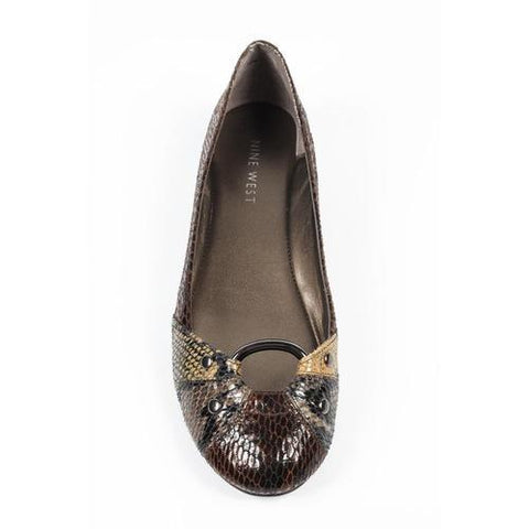 Multicolor 6 US - 36.5 EUR Nine West Womens Ballerina NWLIGHTNING BROWN MULTI