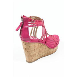 Fuxia 8.5 US - 39 EUR Nine West Womens Espadrille Wedge Sandal NWROMANCING PINK MUL Y