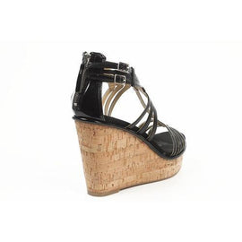 Black 10 US - 41.5 EUR Nine West Womens Espadrille Wedge Sandal NWROMANCING BLK MULTY