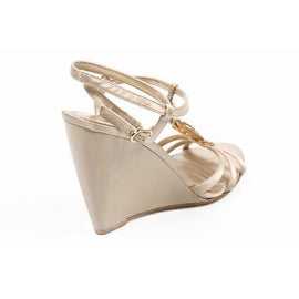 Light Grey 6 US - 36.5 EUR Nine West Womens Ankle Strap Wedge Sandal NWJUVELIE IVORY