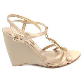 Light Grey 6 US - 36.5 EUR Nine West Womens Ankle Strap Wedge Sandal NWJUVELIE IVORY
