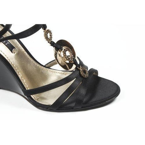 Black 10 US - 41.5 EUR Nine West Womens Ankle Strap Wedge Sandal NWJUVELIE BLACK