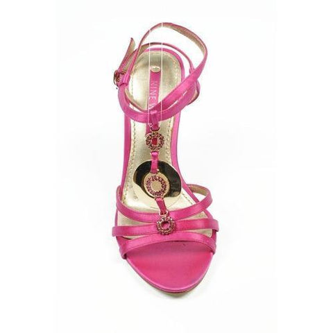 Fuxia 5 US - 35.5 EUR Nine West Womens Ankle Strap Wedge Sandal NWJUVELIE DARK PINK