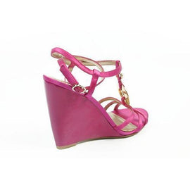 Fuxia 6 US - 36.5 EUR Nine West Womens Ankle Strap Wedge Sandal NWJUVELIE DARK PINK
