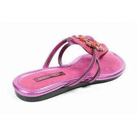 Fuxia 5 US - 35.5 EUR Nine West Womens Flat Sandal NWWEYLIN DKPNK DPNK