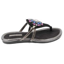 Black 5 US - 35.5 EUR Nine West Womens Flat Sandal NWWEYLIN BLACK BLK