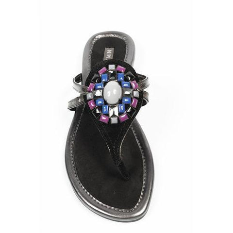 Black 5.5 US - 36 EUR Nine West Womens Flat Sandal NWWEYLIN BLACK BLK