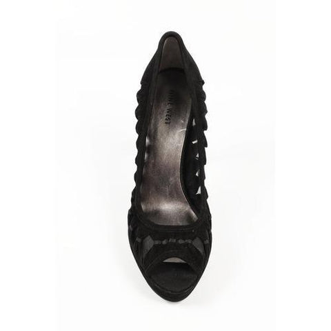 Black 10 US - 41.5 EUR Nine West Womens Pump Open Toe NWLEEWAY BLACK