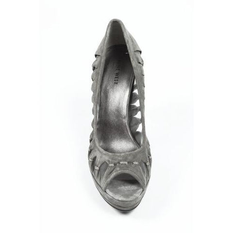Grey 8.5 US - 39 EUR Nine West Womens Pump Open Toe NWLEEWAY GREY